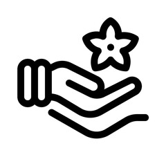 dhyana mudra line icon, perfect for uiux website and mobile apps projects