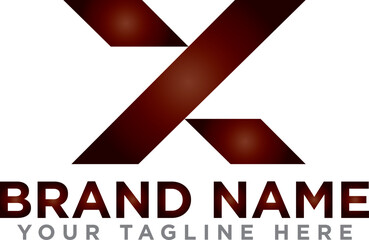 Set of letter X logo vector. Modern futuristic abstract icon design collection