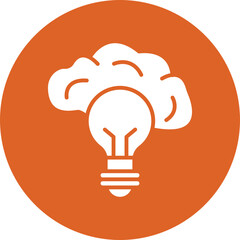 Brainstorming Icon glyph circle icon