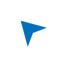 Cursor icon, flat vector illustration silhouette isolated on white background	