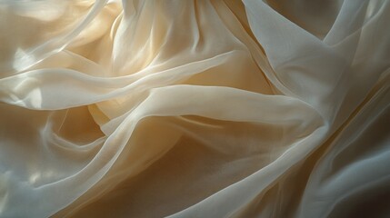 Obraz premium Soft Draped Fabric in Natural Light Creating Elegant Texture