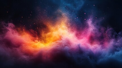 Fototapeta premium Moody abstract clouds in dark pink and blue tones