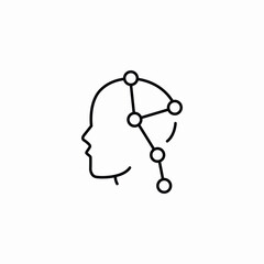 Human mind thinking icon vector sign