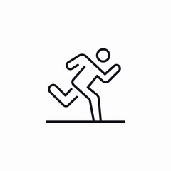 Running man sport icon vector sign