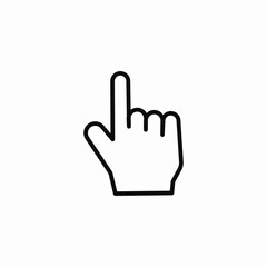 Hand click cursor icon vector sign