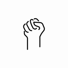 Power fist strength icon vector sign