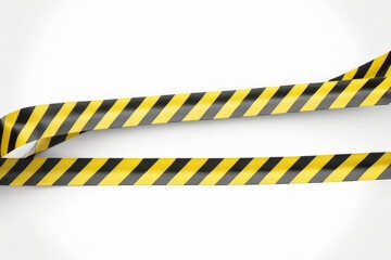 Under construction background with caution stripes and yellow-black safety tape banner