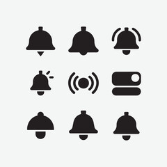 Notifications Bell Icon Bundle - Vector Silhouette Collection