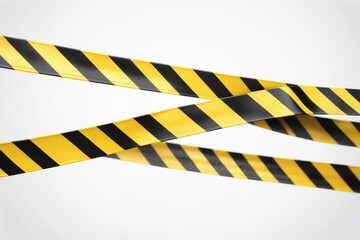 Yellow and black hazard stripes on white background with warning pattern and caution design
