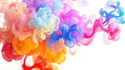 Fototapeta premium Soft, vibrant colors mix and flow together, creating a mesmerizing display of swirling patterns. The translucent hue captures a sense of fluidity and creativity
