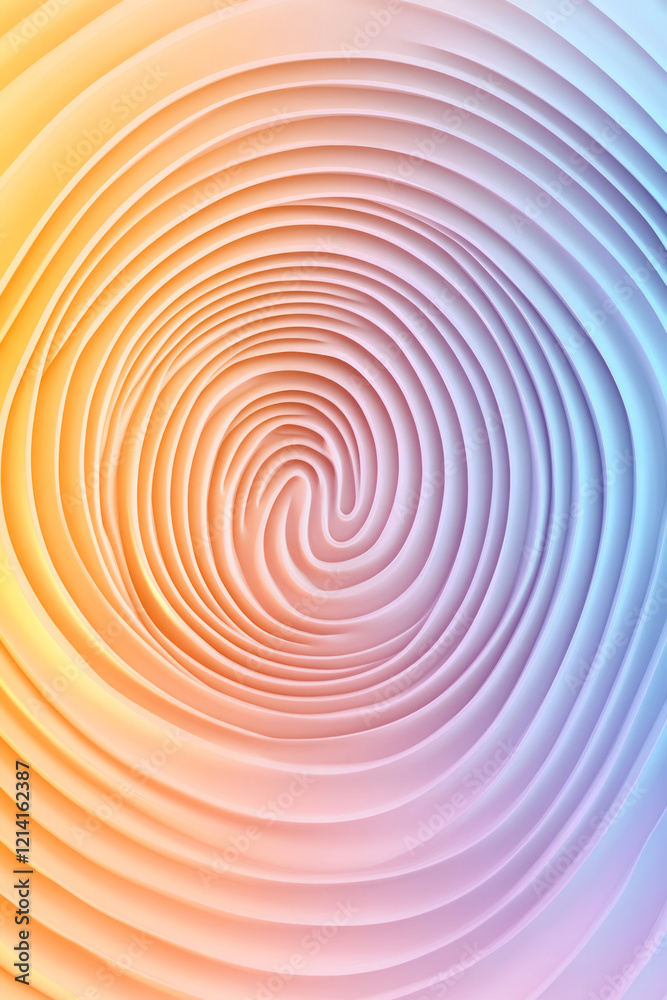 Fototapete a stunning close-up of a human fingerprint with intricate ridges and swirls, captured in high detail