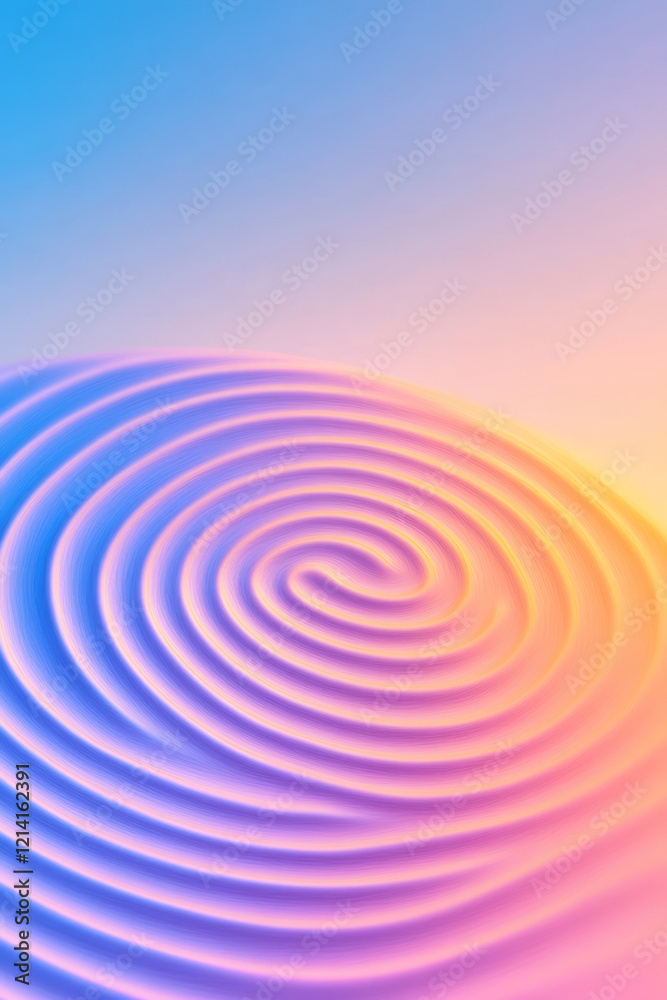 Fototapete a stunning close-up of a human fingerprint with intricate ridges and swirls, captured in high detail