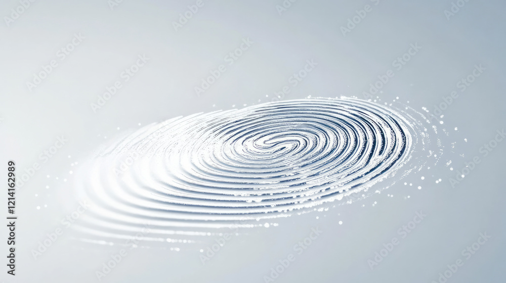 Fototapete a detailed close-up of a fingerprint with a frosted glass effect, creating a smooth and elegant appe