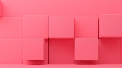 Obraz premium Minimalist Pink Geometric Shapes Artistic Background for Modern Design Projects and Creative Applications