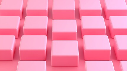 Obraz premium Pink Cubes Arrangement with Soft Lighting Creating a Modern and Minimalistic Background Aesthetic