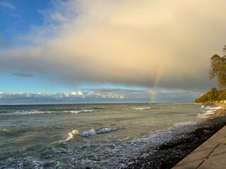 rainbow over the sea