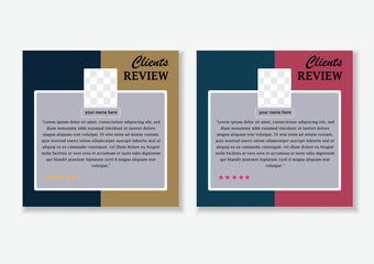  Creative testimonials ,Vector templates, client testimonial design,  Review design, Feedback template, Clients review, customer feedback, social media post.