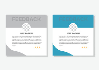  Creative testimonials ,Vector templates, client testimonial design,  Review design, Feedback template, Clients review, customer feedback, social media post.