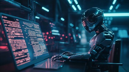 AI Being Used to Check Email and Reply Concept