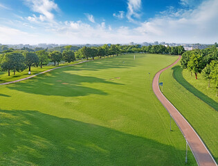 Obraz premium 公園のジョギングコース