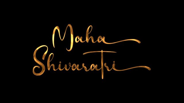 Maha Shivaratri Text Animation, suitable for holiday promotions, event announcements, and festive social media posts.