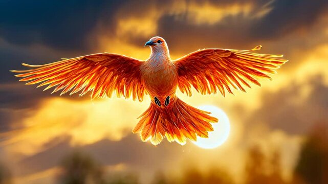 The magical phoenix is a mythical bird said to be immortal, able to be reborn from its own ashes