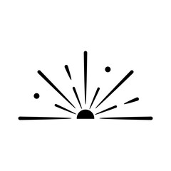 Sunset icon vector. Sunrise illustration sign. Sun symbol or logo.