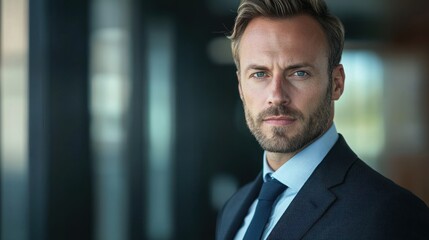 A professional headshot of a lawyer with a serious expression.