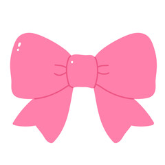 Pink Coquette ribbon bow aesthetic illustration
