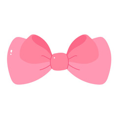 Pink Coquette ribbon bow aesthetic illustration