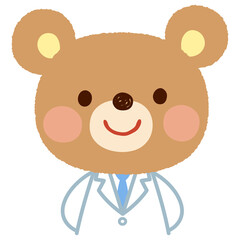 Fototapeta premium クマのお医者さん 白衣を着たくま