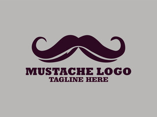 handlebar mustache with timeless retro style classic mustache swirl decoration, bushy symbol of masculinity thin mustache, masculine and unique design mustache logo and mustache vector illustration