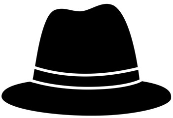 Hat silhouette.
Fathers Day Icon.
Hat Symbol silhouette Isolated
Transparent background.