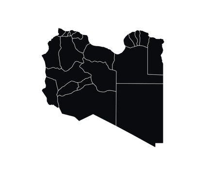 recommend clip art: Libya Map vector icon. Map of Libya Black Silhouette.