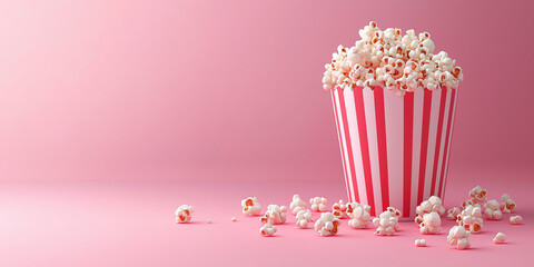 Popcorn delight movie theatre food photography minimalist background close-up view snack indulgence