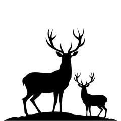 Obraz premium deer silluet.eps
