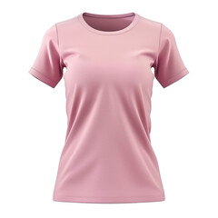 Women's Dusty Rose Short Sleeve Crew Neck TShirt Mockup