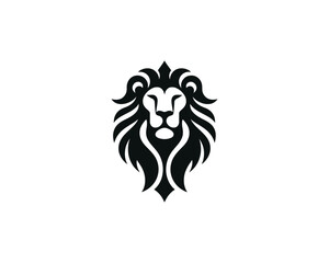 Lion head icon vector. Silhouette simple. Flat style lion. Lion face logo design template. Vector illustration Animal Logotype concept. 
