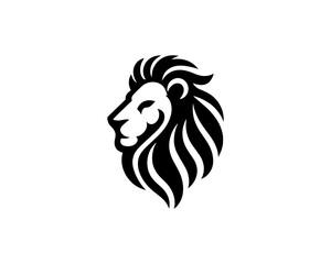 Lion head icon vector. Silhouette simple. Flat style lion. Lion face logo design template. Vector illustration Animal Logotype concept. 