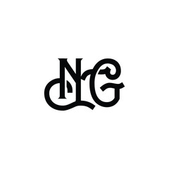 NG monogram logo design letter text name symbol monochrome logotype alphabet character simple logo