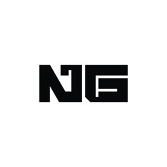 Fototapeta premium NG monogram logo design letter text name symbol monochrome logotype alphabet character simple logo