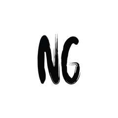 NG monogram logo design letter text name symbol monochrome logotype alphabet character simple logo