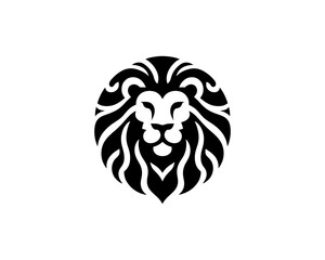 Lion head icon vector. Silhouette simple. Flat style lion. Lion face logo design template. Vector illustration Animal Logotype concept. 