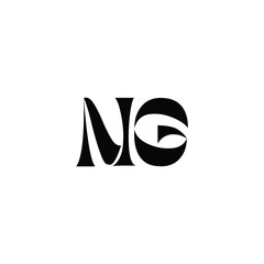 NG monogram logo design letter text name symbol monochrome logotype alphabet character simple logo