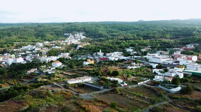 Aerial view from the viewpoint of El Tanque on the island of Tenerife.