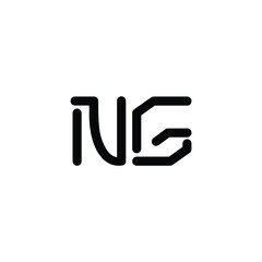NG monogram logo design letter text name symbol monochrome logotype alphabet character simple logo