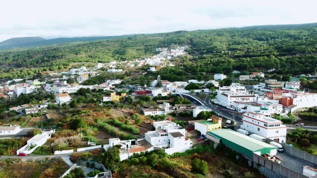 Aerial view from the viewpoint of El Tanque on the island of Tenerife.