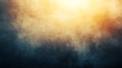 Moody Atmospheric Background with Soft Saturated Yellow and Blue Tones : Generative AI
