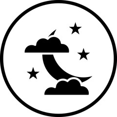 Night Vector Icon Style