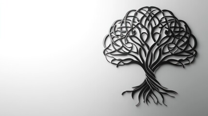 Intricate Knotted Tree of Life Wall Art